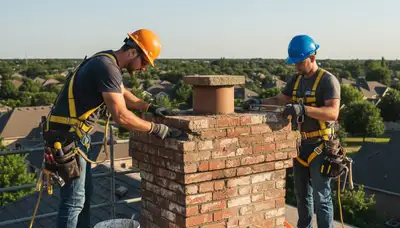 Fort Collins, CO chimney repair by FX Remodeling & Exteriors on a brick home exterior
