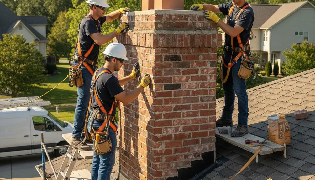 Fort Collins, CO chimney repair on brick exterior by FX Remodeling & Exteriors