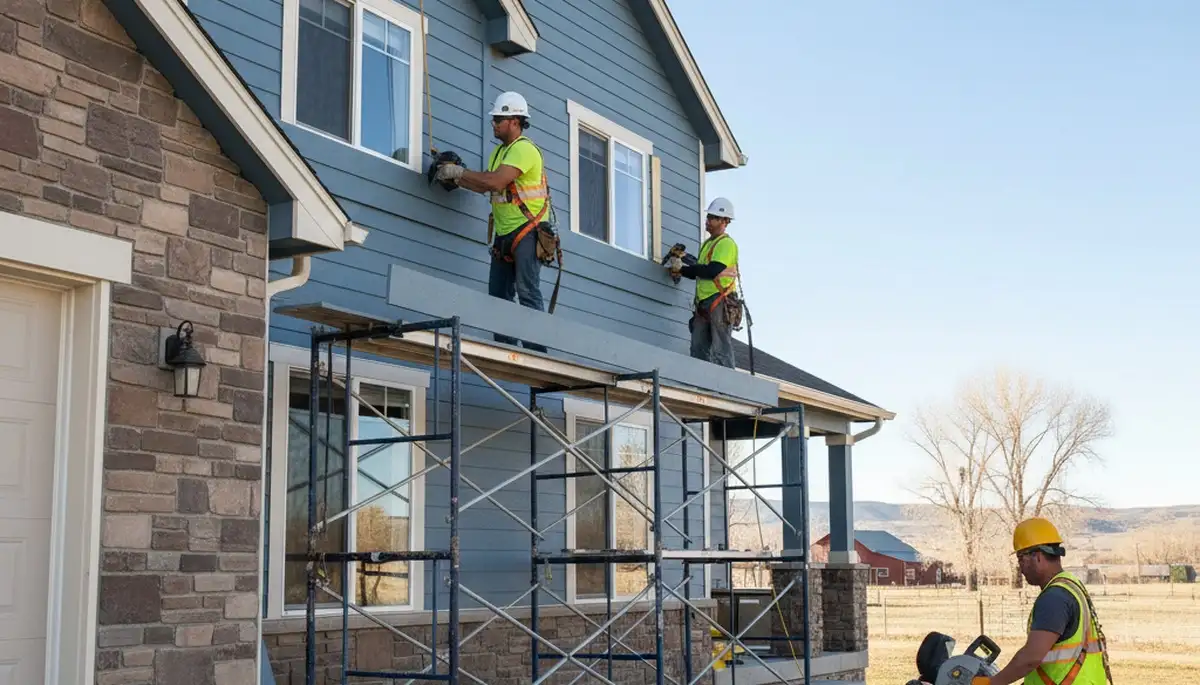 Vinyl siding installation for Fort Collins, CO home exterior by local siding contractor