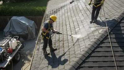 Fort Collins, CO roof cleaning service removing moss and debris to protect homes