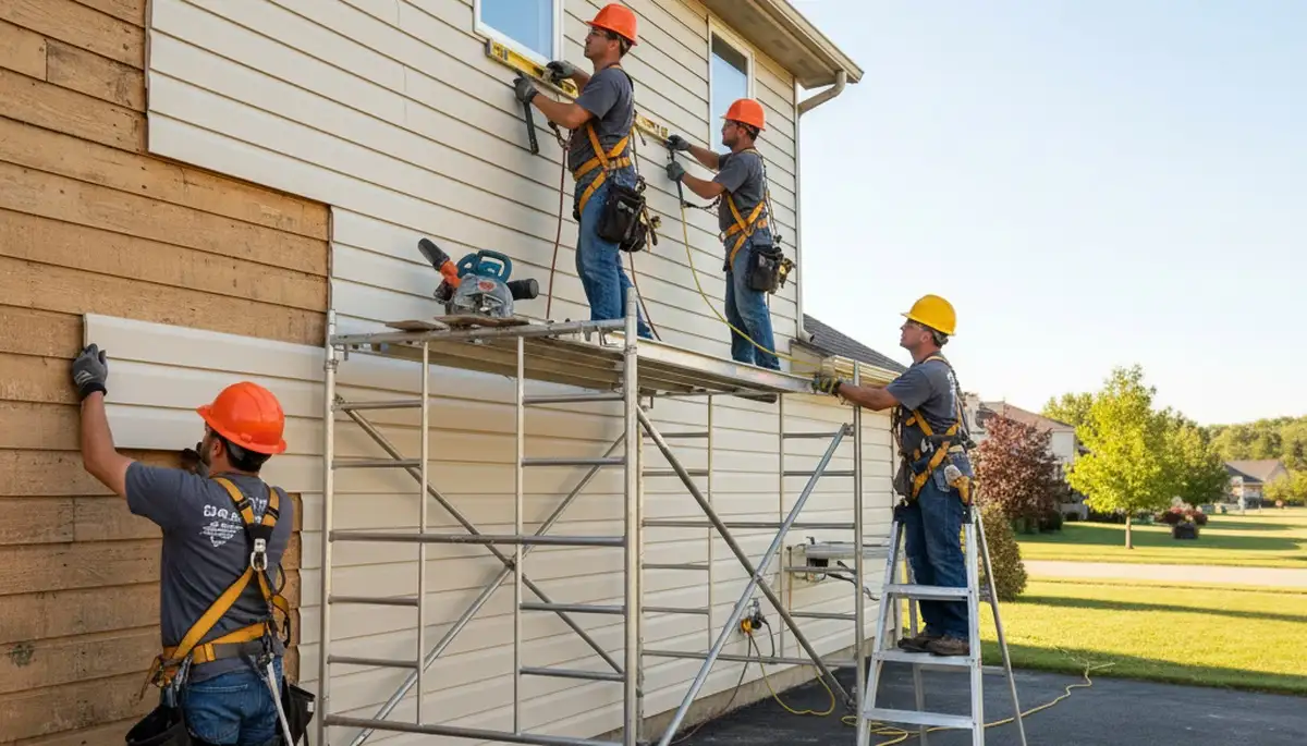Vinyl siding installation on a Fort Collins, CO home by FX Remodeling & Exteriors